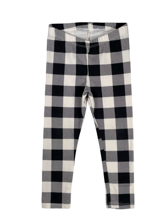 3/3T, Cat & Jack, White, Black large gingham leggings