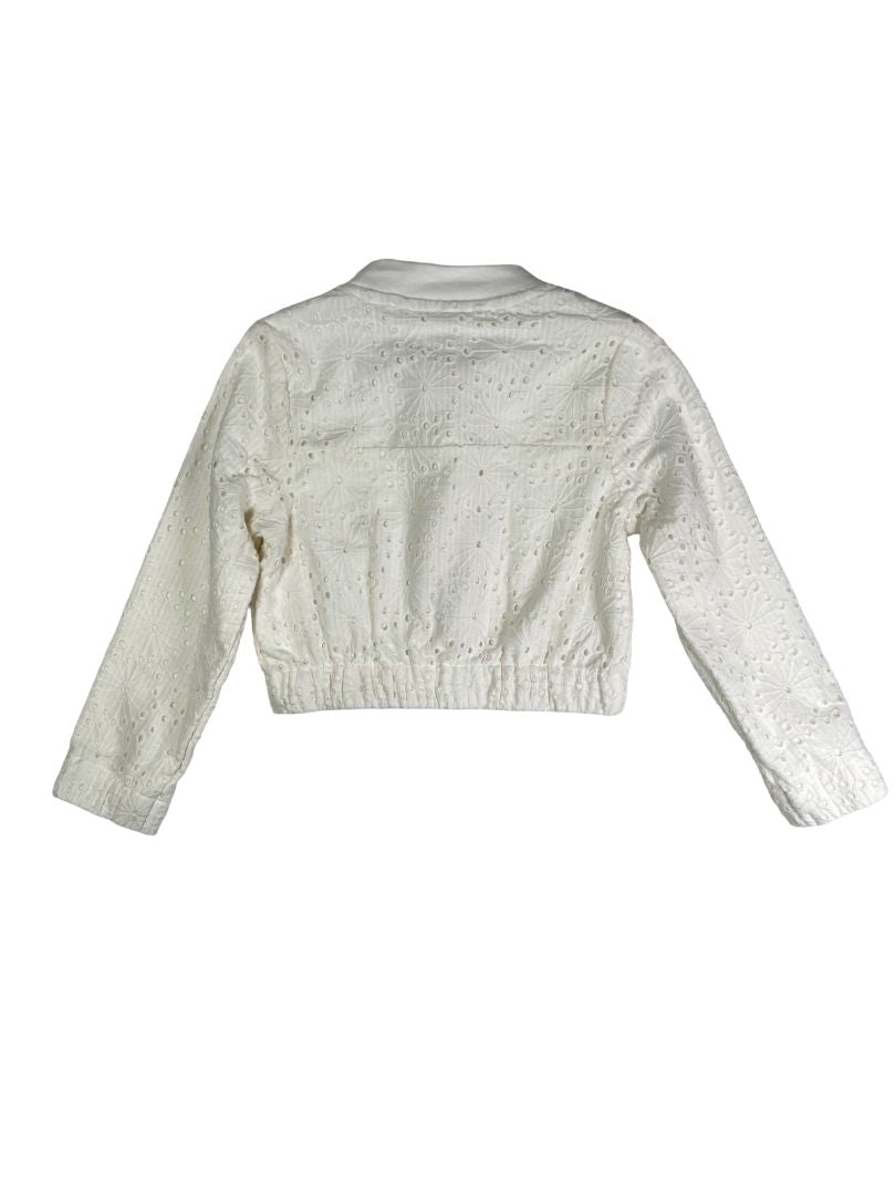 2/2T, Happily Grey, Cream, Embroidered bomber jacket