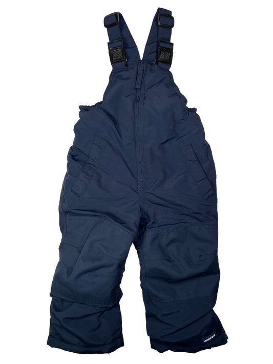 2/2T, Lands' End, Blue, Iron Knee insulated winter snow bib