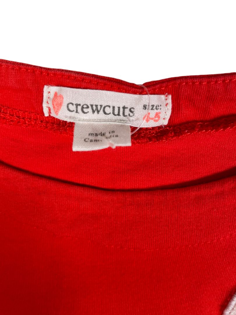 4-5, J.Crew Crewcuts, Red, Velvet heart long-sleeve shirt