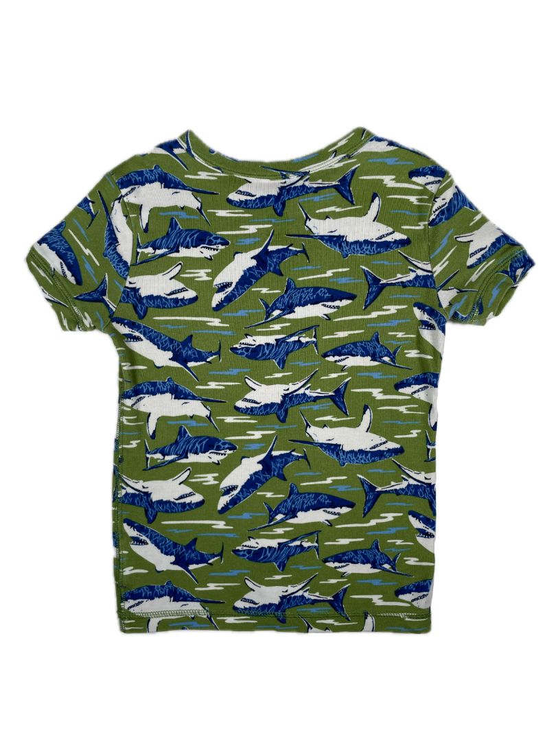 6, babyGap, Green, Shark print snug t-shirt