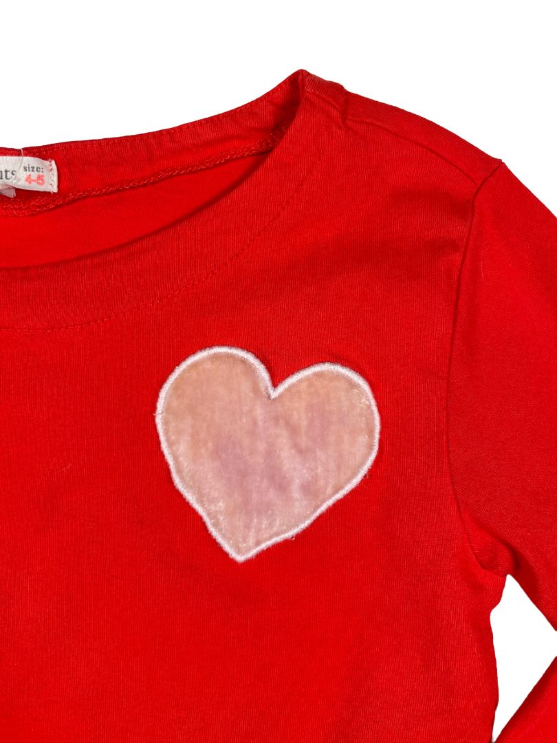 4-5, J.Crew Crewcuts, Red, Velvet heart long-sleeve shirt