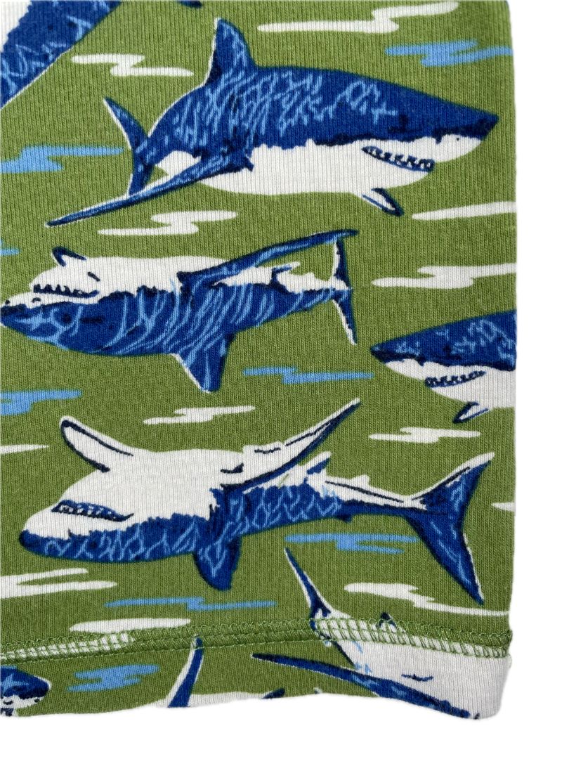 6, babyGap, Green, Shark print snug t-shirt