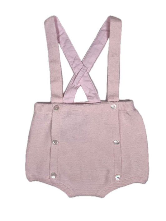 18 mo, Jacadi, Pink, New w/ tags - knit jumper, shorts/bloomer with straps, buttons down front