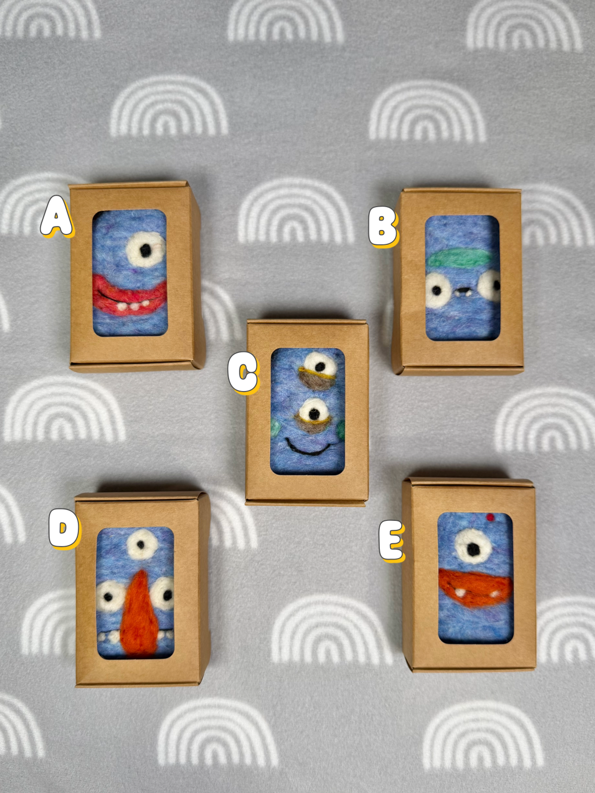 Ava Quinn's, Mini Felted Monster Soaps – Assorted Handcrafted Wool-Felted 2oz Soaps