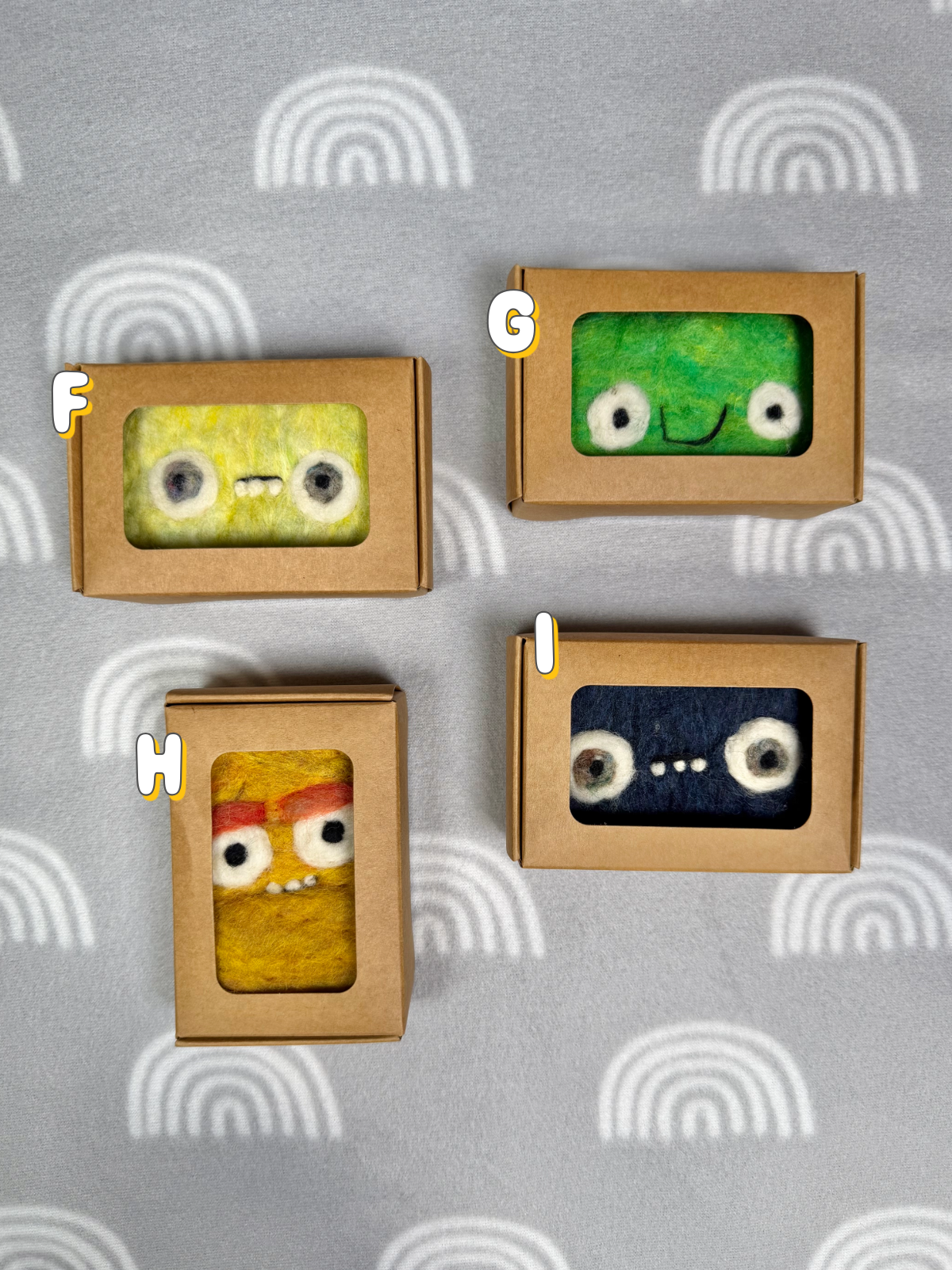 Ava Quinn's, Mini Felted Monster Soaps – Assorted Handcrafted Wool-Felted 2oz Soaps