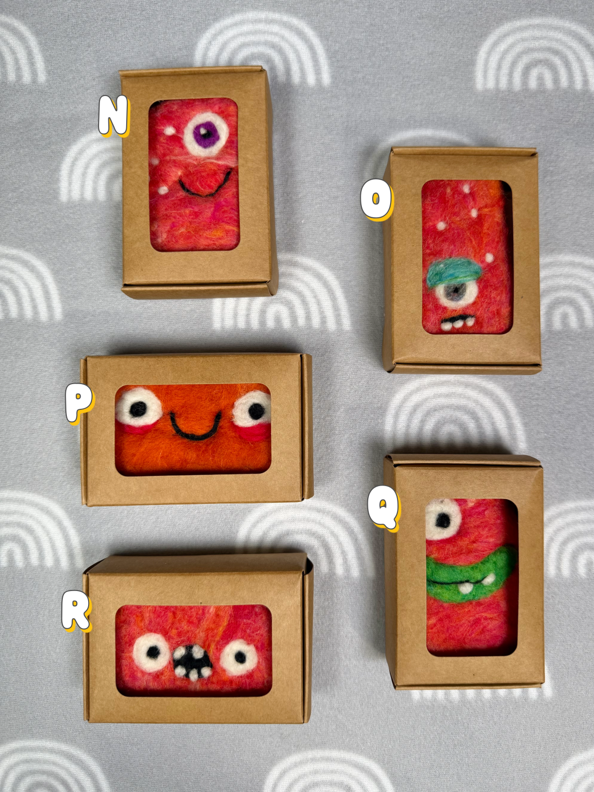 Ava Quinn's, Mini Felted Monster Soaps – Assorted Handcrafted Wool-Felted 2oz Soaps