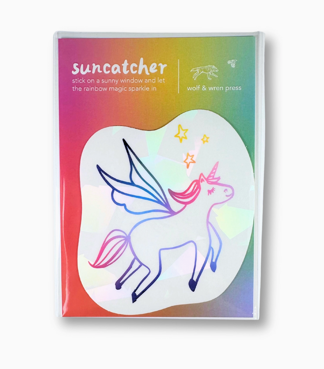 Wolf & Wren Press, Unicorn Pegasus Suncatcher