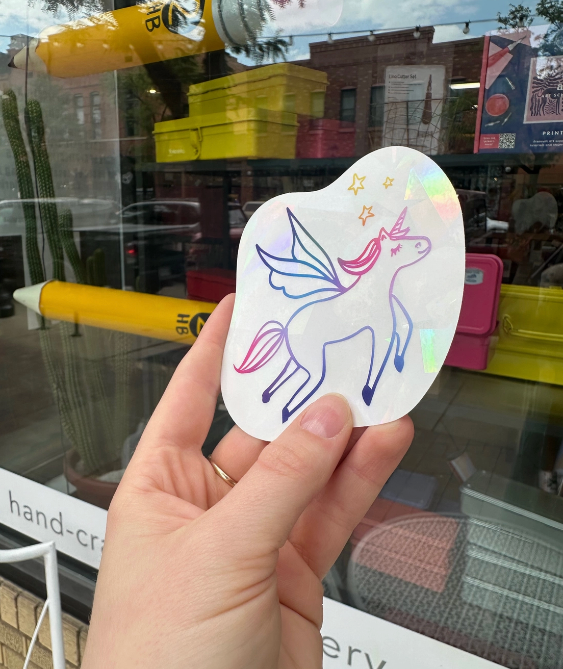 Wolf & Wren Press, Unicorn Pegasus Suncatcher