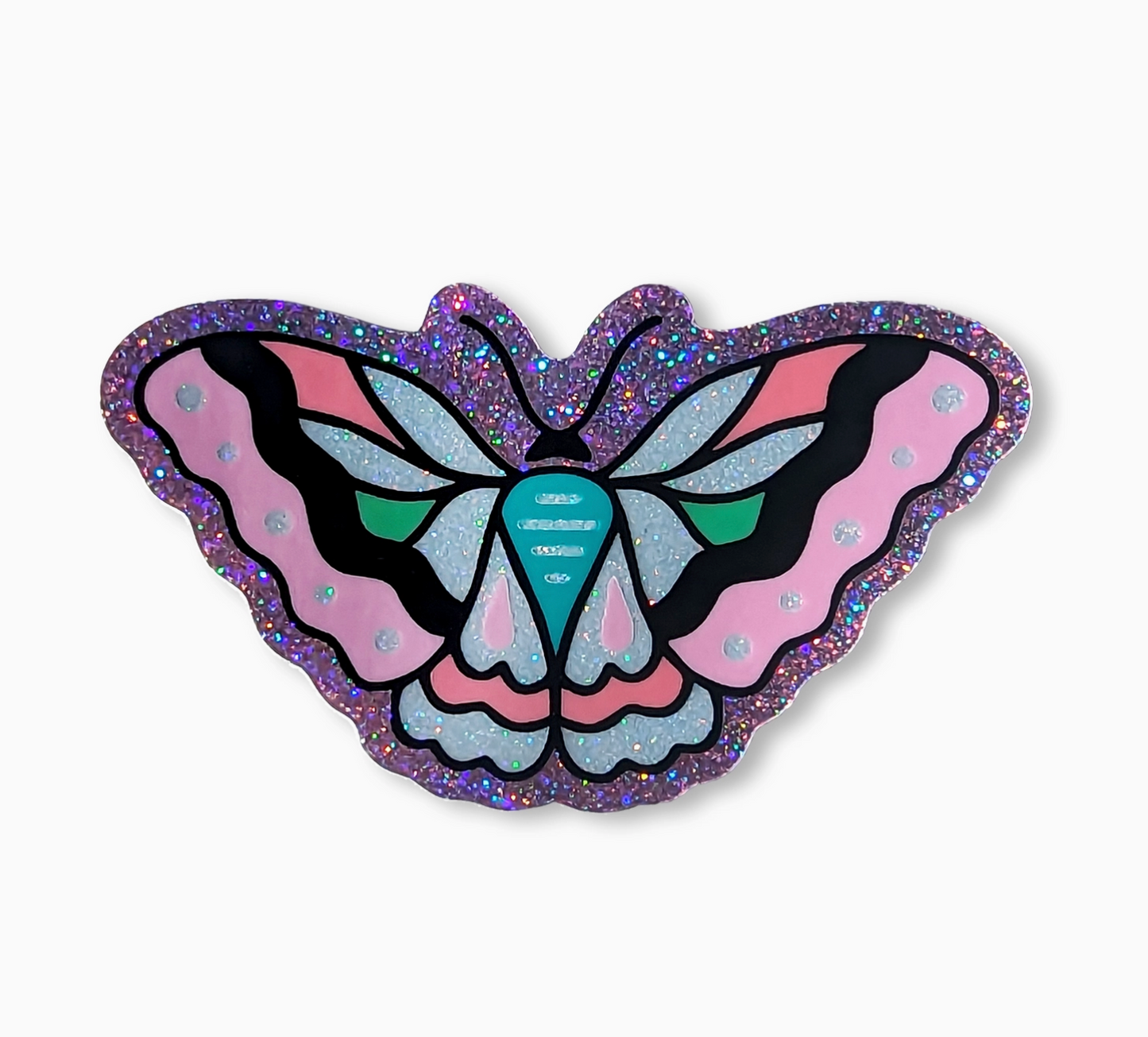 Wildkat Studio, Pink Butterfly Glitter Sticker