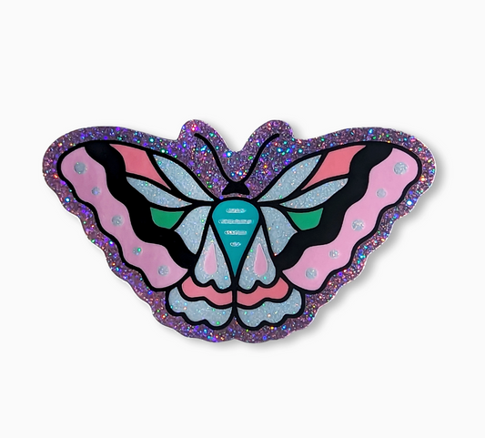 Wildkat Studio, Pink Butterfly Glitter Sticker