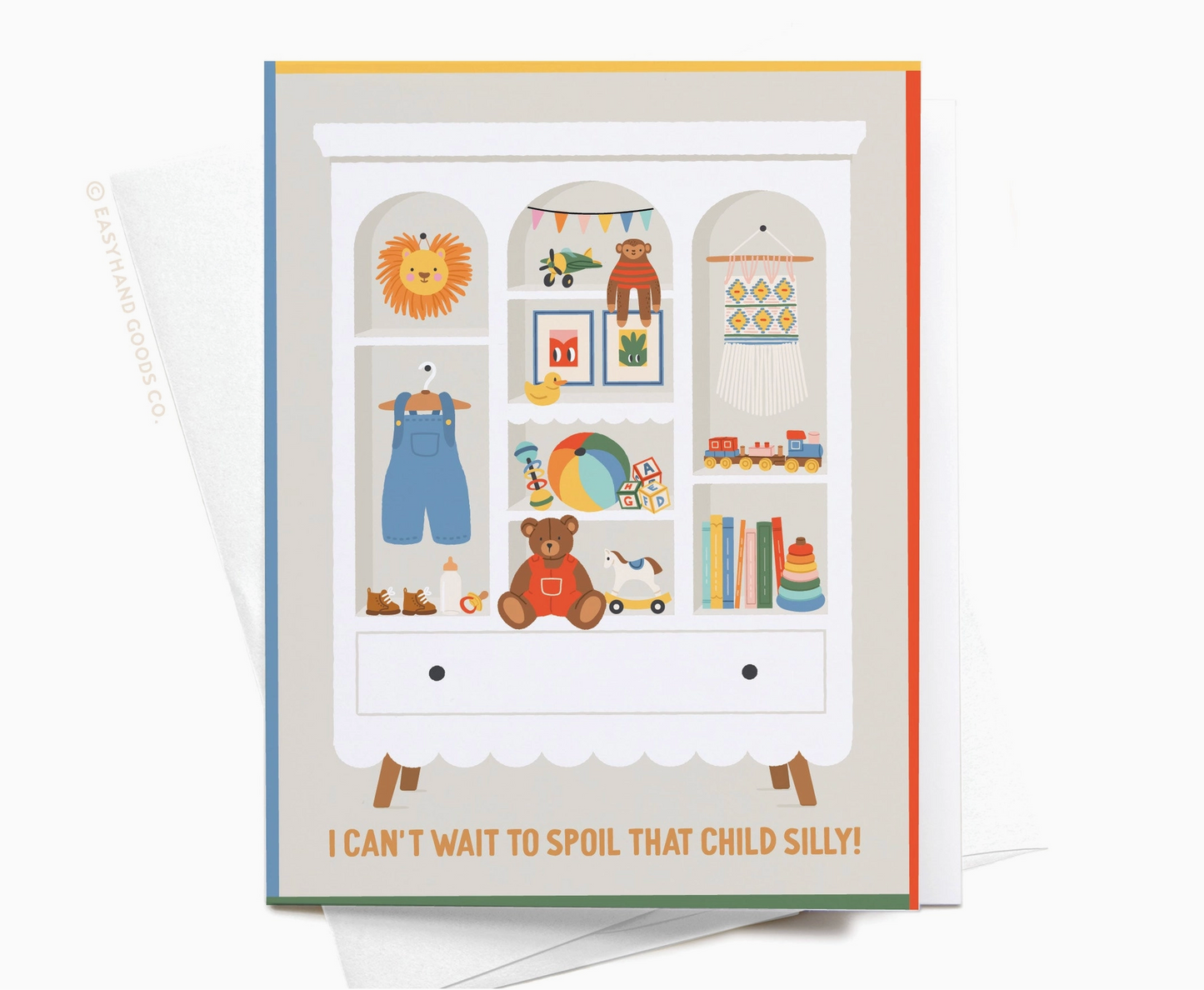 Easyhand Goods, White, I Can't Wait to Spoil That Child Silly new baby card