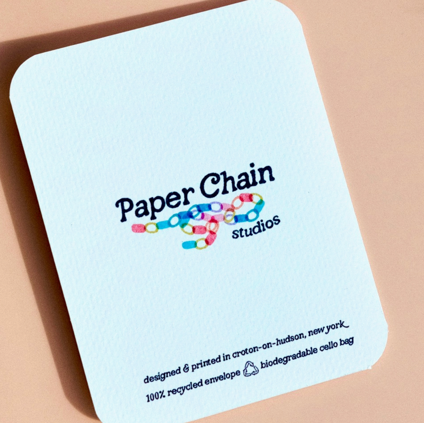 Paper Chain Studios, Colorful Jumbled Letters Happy Birthday Card