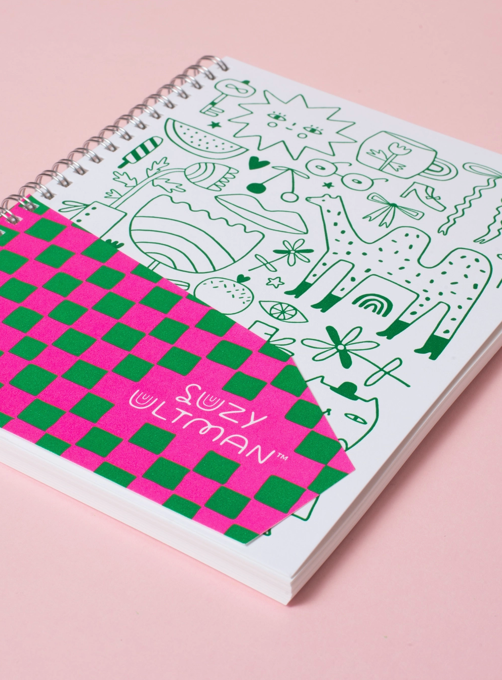 Egg Press Manufacturing, Doodles Letterpress Blank Notebook by Suzy Ultman, 6.5" x 8.25"