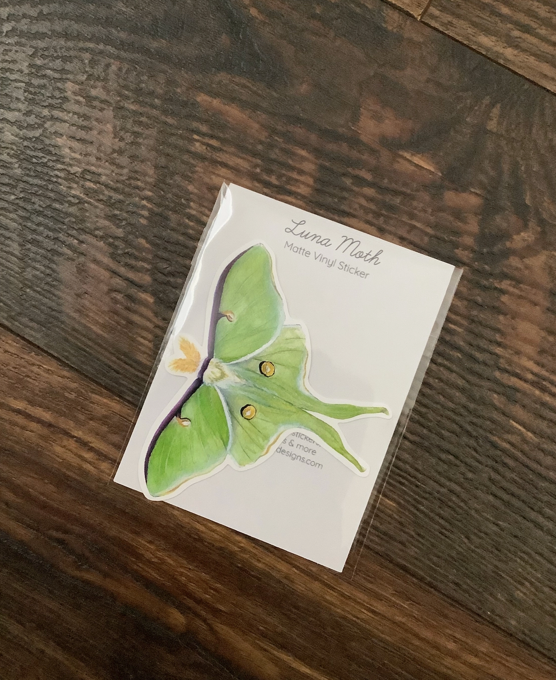 Stephanie Hathaway Designs, Green, Luna moth sticker