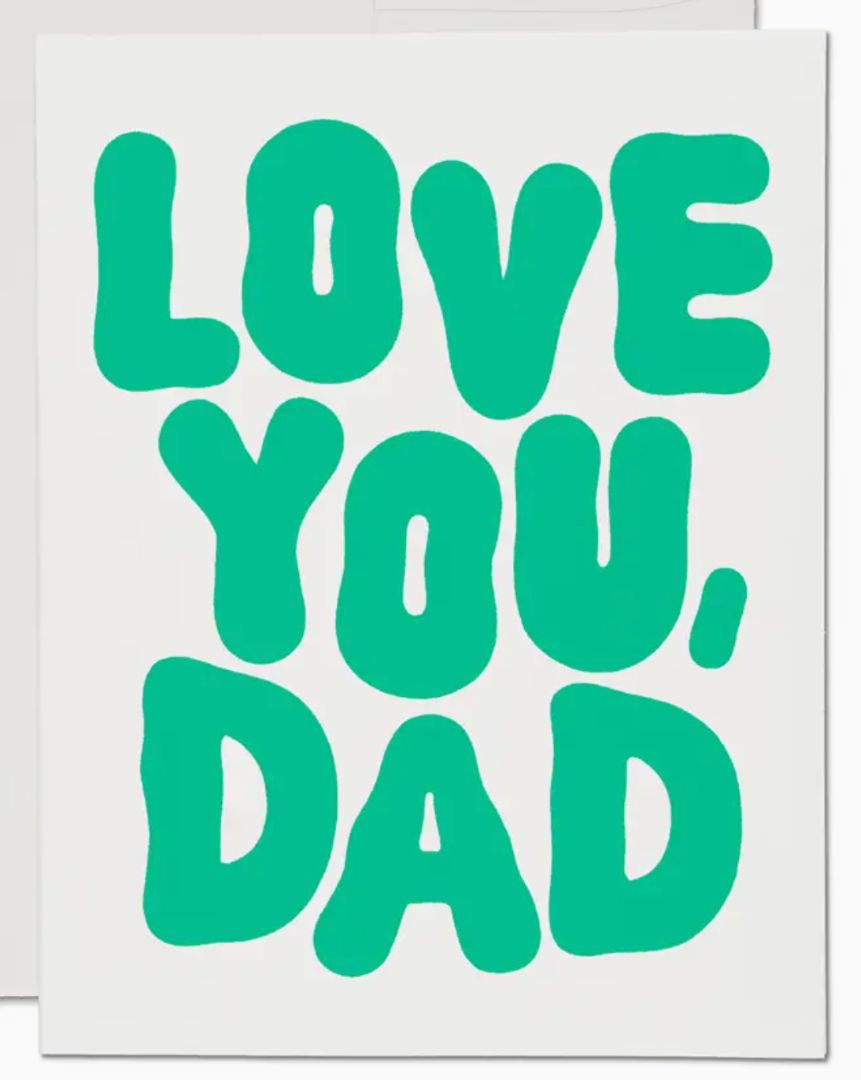 Red Cap Cards, Love You, Dad Father's Day Card, green