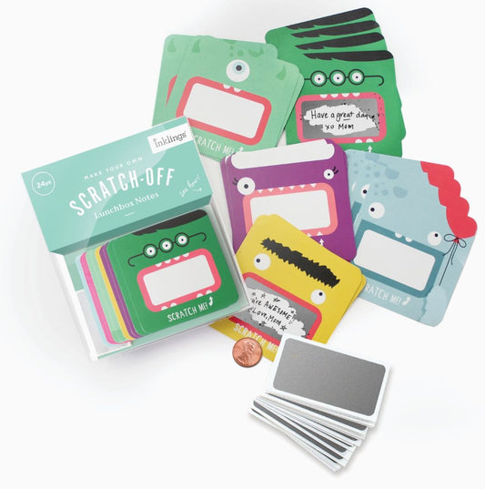 Inklings Paperie, Scratch-Off Lunchbox Notes - Monsters