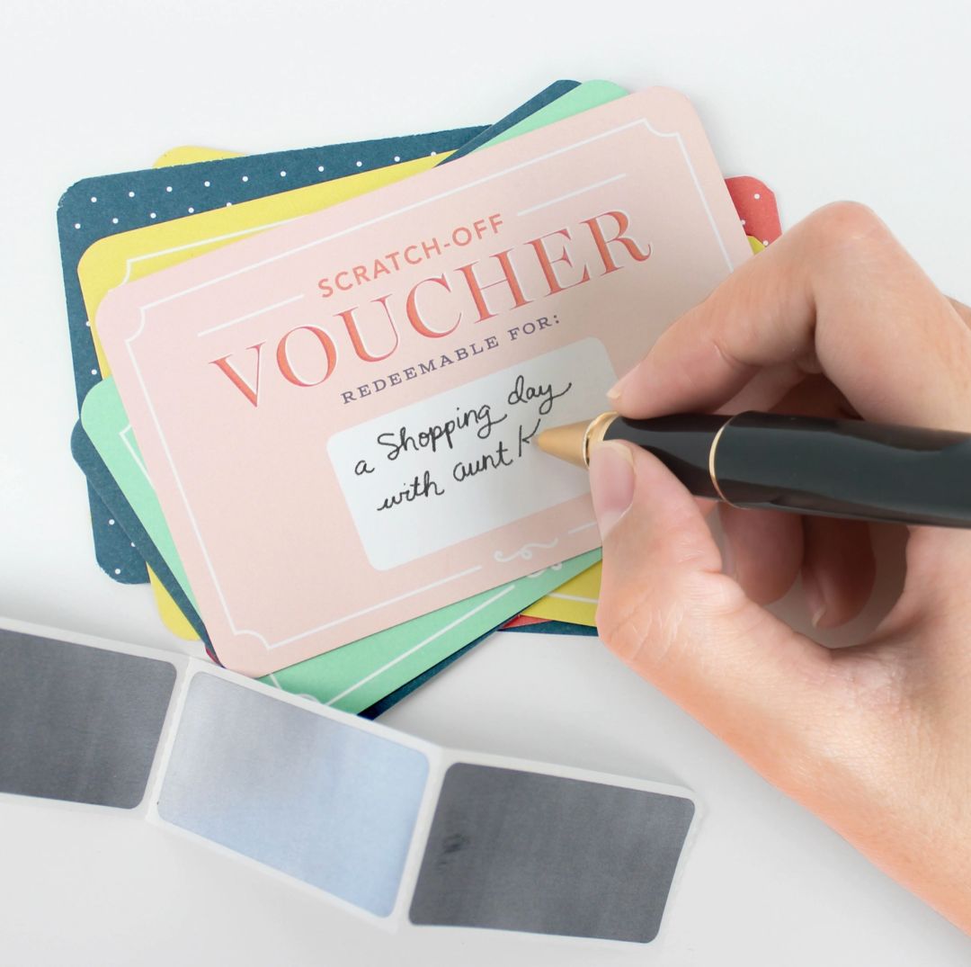 Inklings Paperie, Scratch-Off Vouchers - Box of 12