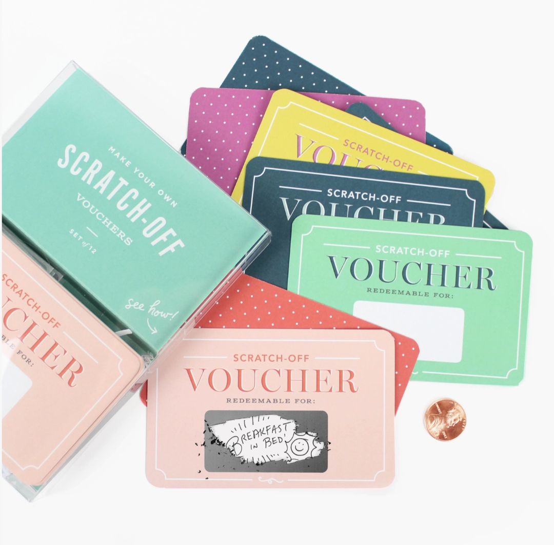 Inklings Paperie, Scratch-Off Vouchers - Box of 12