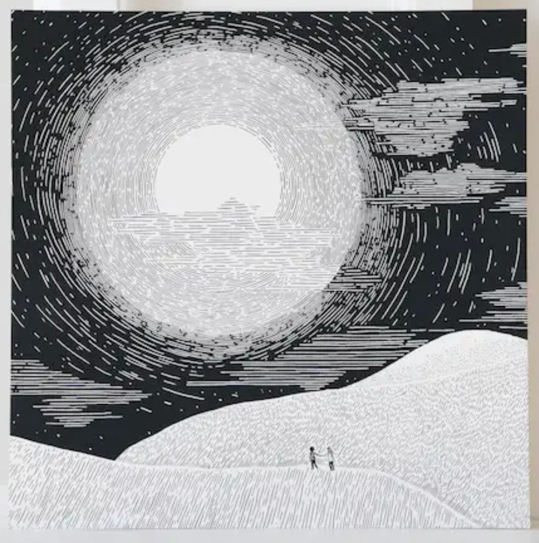 As Little Cooking As Possible, Full Moon 8" x 8" Screen Print
