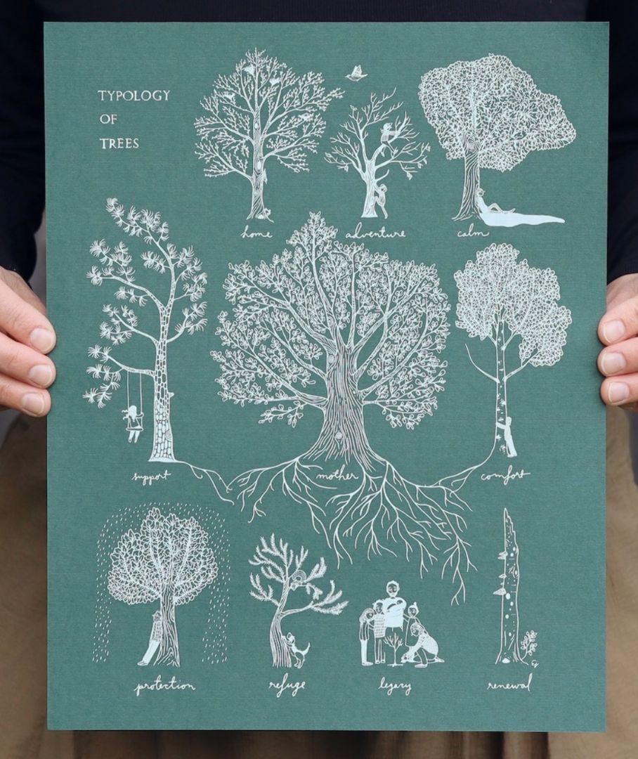 As Little Cooking As Possible, Typology of Trees 11" x 14" Screen Print