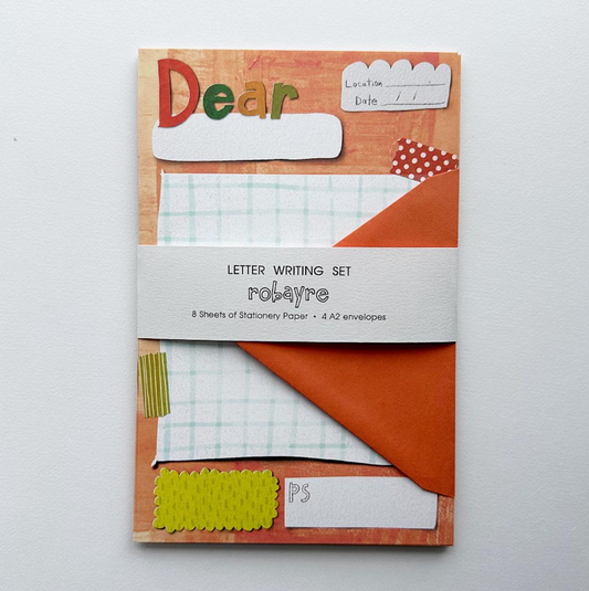 Robayre, Collage Stationery Letter Paper & Envelope Set