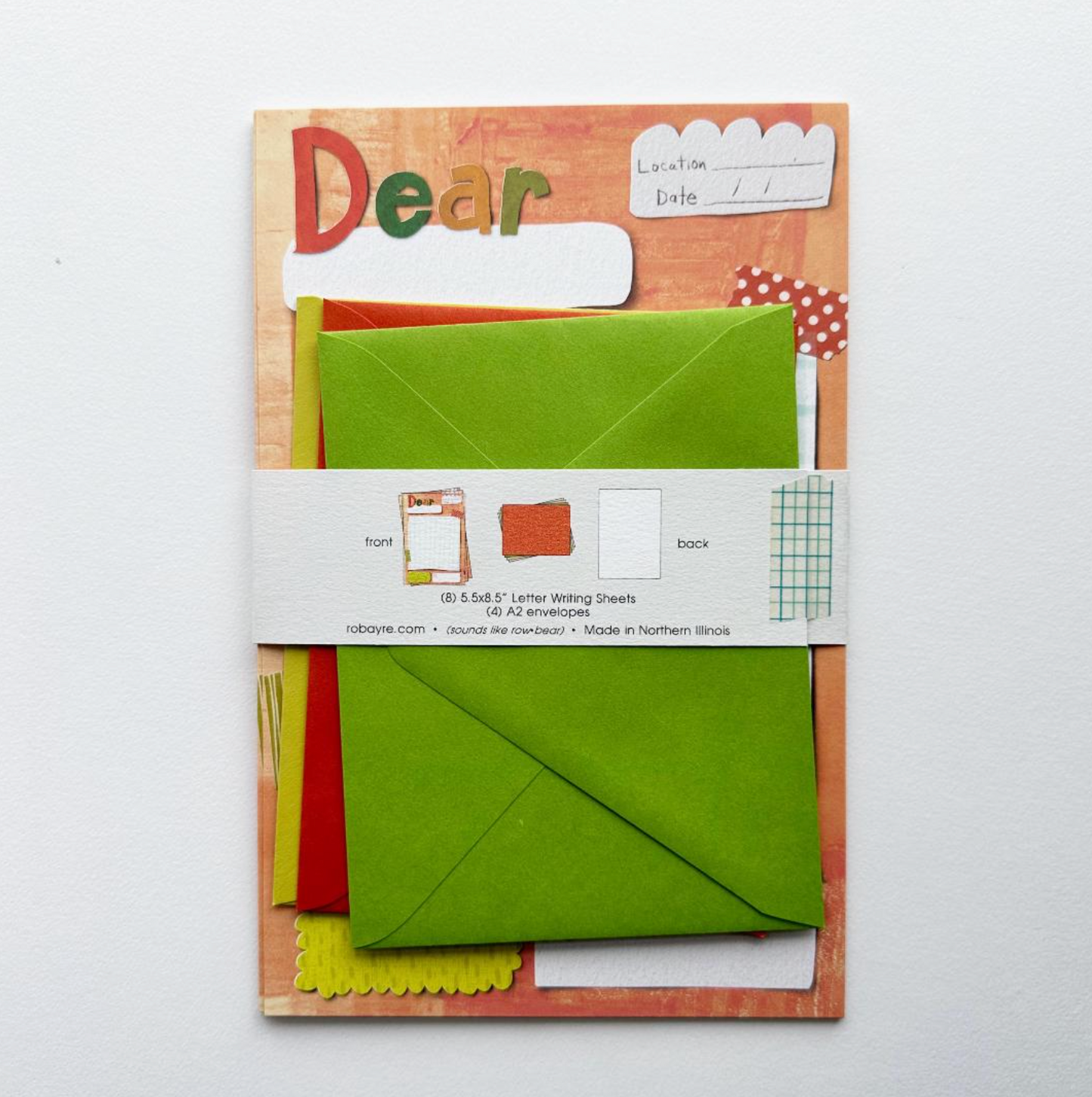 Robayre, Collage Stationery Letter Paper & Envelope Set
