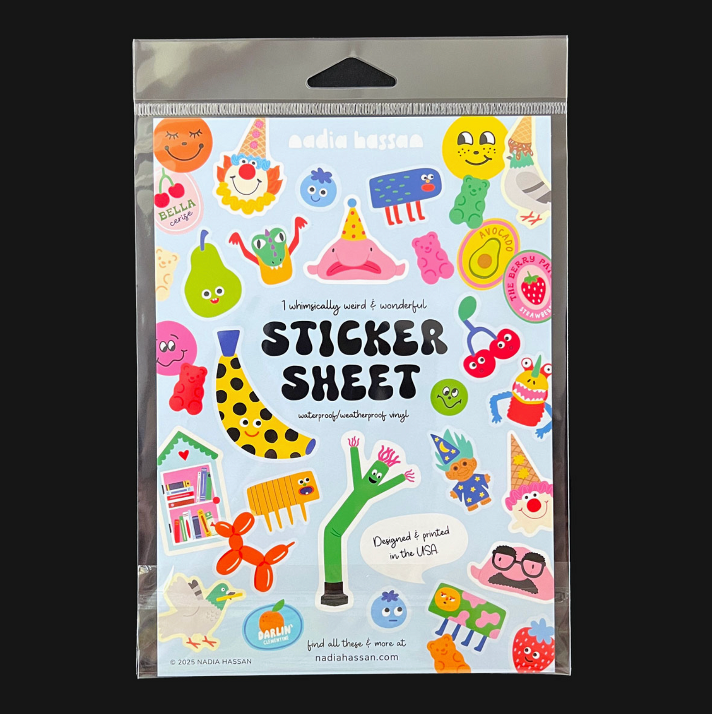 Nadia Hassan, Finger Puppet Monsters 5x7 Sticker Sheet
