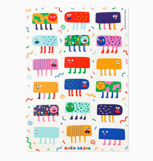 Nadia Hassan, Lil' Guys 5x7 Sticker Sheet