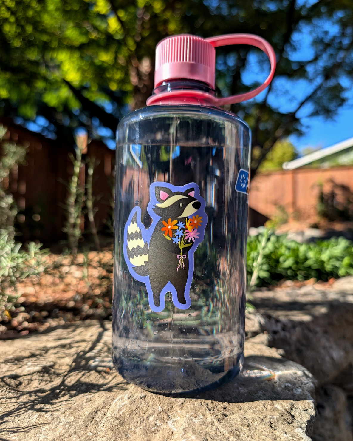 Wildkat Studio, Raccoon with Flowers Sticker