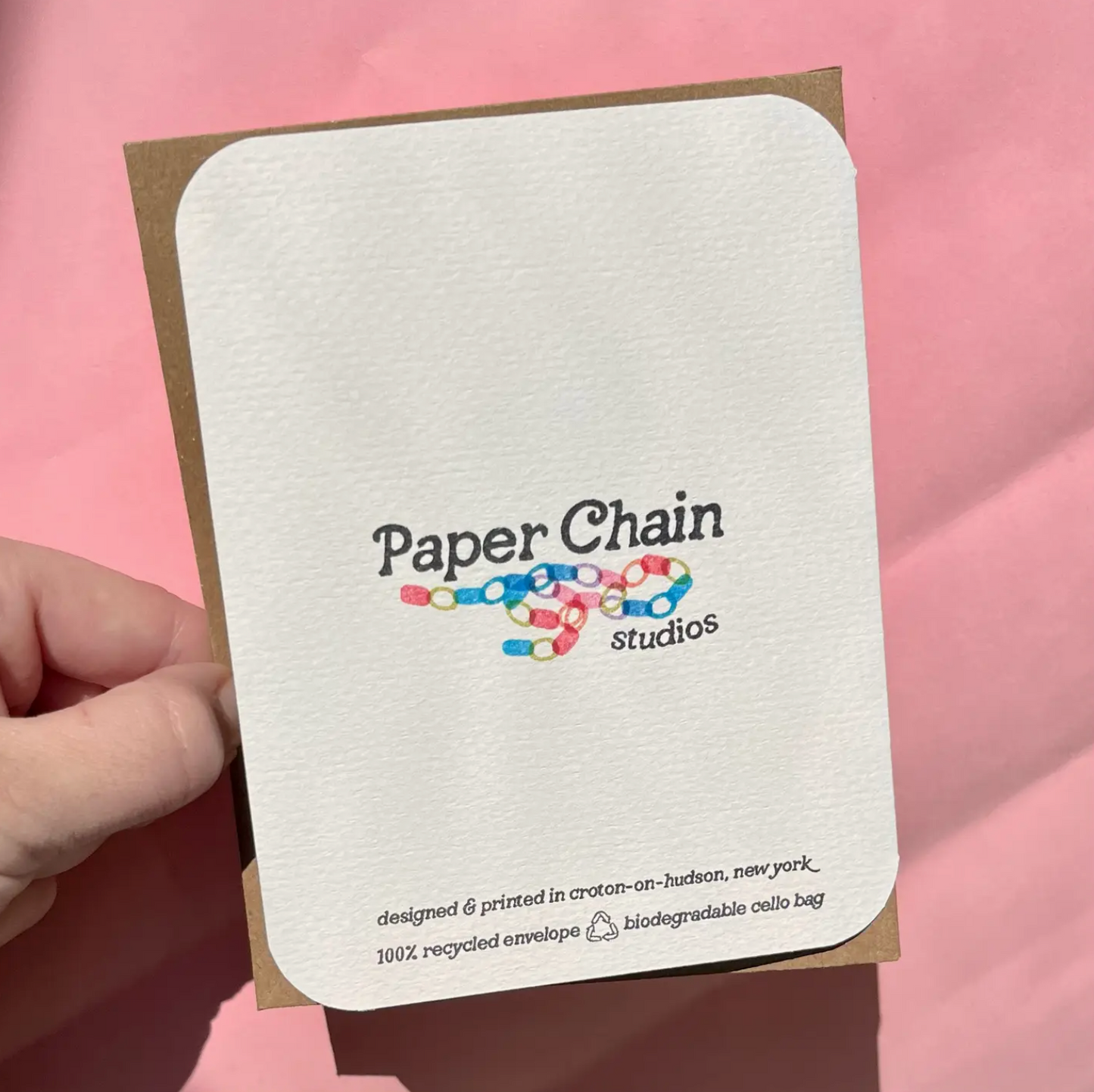 Paper Chain Studios, Large Jumbled Letters Welcome Baby Card