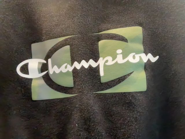3/3T, Champion, Black, White/green logo pullover sweatshirt