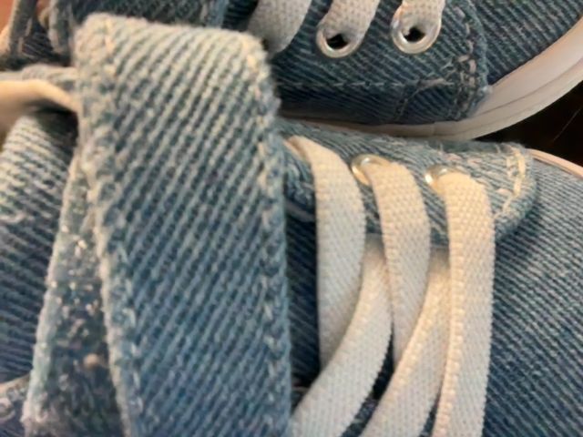 Size 4, Footmates, Blue, Jordan V101 Denim sneakers