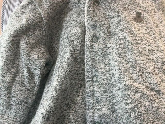 0-3 mo, babyGap, Grey, Reversible heathered snap hoodie + pants SET