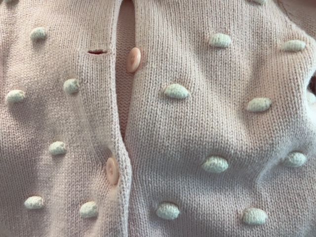 6-12 mo, babyGap, Pink, Hooded button-up cardigan w/ white pom-poms