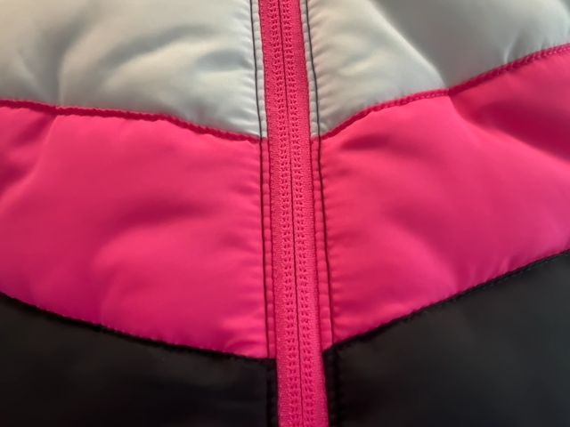 3-4, PUMA, Black, Neon pink/white puffer vest