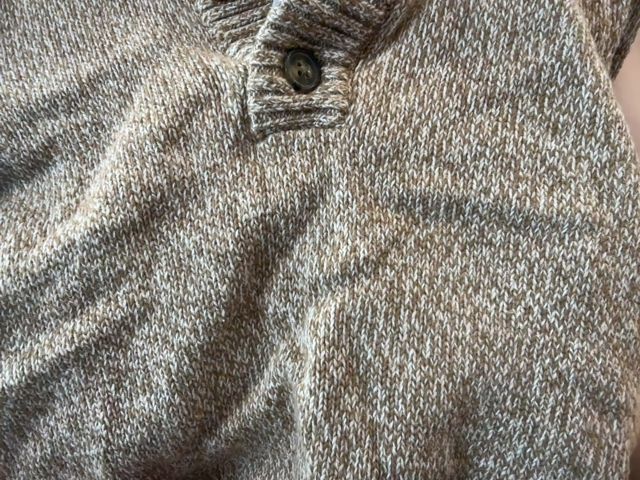 4/4T, Carter's, Brown, Speckled knit pullover sweater, mock neck, buttons at neck