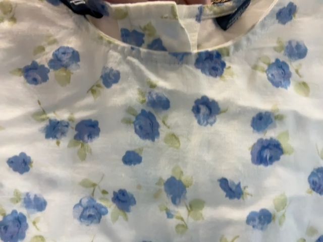 4-5, babyGap, White, Sleeveless linen mix blue floral dress