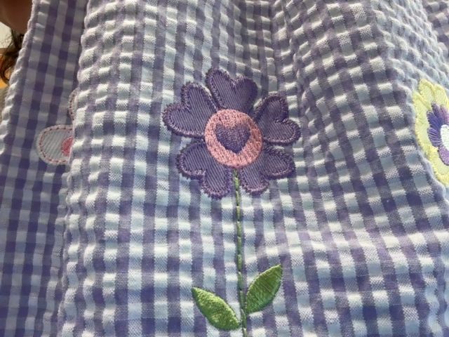 3/3T, Youngland, Purple, NEW w/ tags - Sleeveless gingham dress, embroidered flowers, white collar