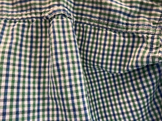 5/5T, GenuineKids, White, Blue/green gingham long-sleeve button-down shirt